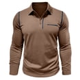 thumbnail image 3 of FAIWAD Men's Long Sleeve Shirts Casual Button Down Basic Golf Pullover Tops Lightweight Work Athletic T-Shirt, 3 of 9