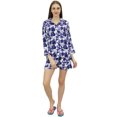 thumbnail image 2 of Bimba Womens Off White Button-Down Shirt With Elastic Waist Short Nightwear-22, 2 of 6
