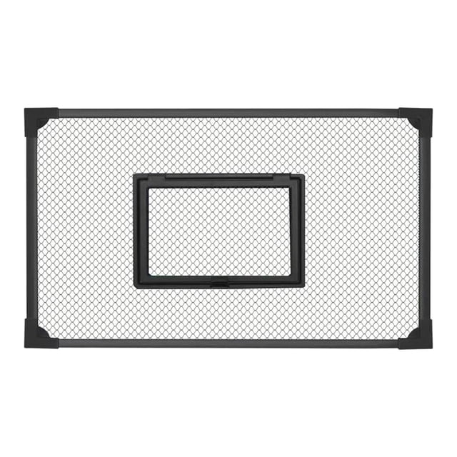 Milaget Fish Tank Cover Self Assembly Anti Jump Net Magnetic Black Mesh 60x30cm