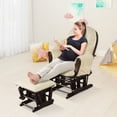 thumbnail image 4 of Gymax Baby Nursery Relax Rocker Rocking Chair Glider & Ottoman Set w/ Cushion Beige, 4 of 10