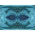 thumbnail image 1 of Ahgly Company Machine Washable Indoor Rectangle Transitional Bright Turquoise Blue Area Rugs, 6' x 9', 1 of 7