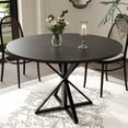 thumbnail image 1 of GloryStar Round Dining Table for 4, 47" Dining Table, Circle Table, Dining Room Table with Heavy Duty Metal Base, Round Kitchen Table for Kitchen Dinning Room(Only Table), 1 of 7