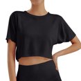 thumbnail image 2 of Crop Tops For Girls Short Sleeve Shirt Girls Summer Tops Neck Slim Fit Tops Basic Tee, 2 of 4