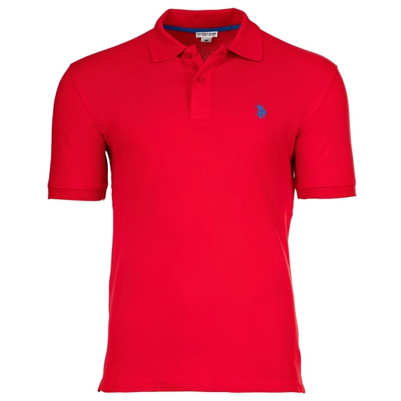 U.S. POLO ASSN. men's POLO - piqué, logo Brodé, Coton Extensible Rouge P (Petit)