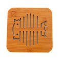 thumbnail image 1 of XZNGL Bamboo Wood Hollowed Wooden Cup Mat Cartoon Table Mat Pot Mat Bowl Mat, 1 of 9