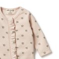 thumbnail image 3 of Wilson+Frenchy Organic Waffle Ruffle Zipsuit - Emily Floral (3-6 Months), 3 of 4