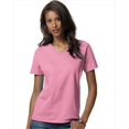 thumbnail image 1 of Hanes 5780 Coupe Décontractée Femmes Comfortsoft T-Shirt à Col en V Grand Rose, 1 of 3