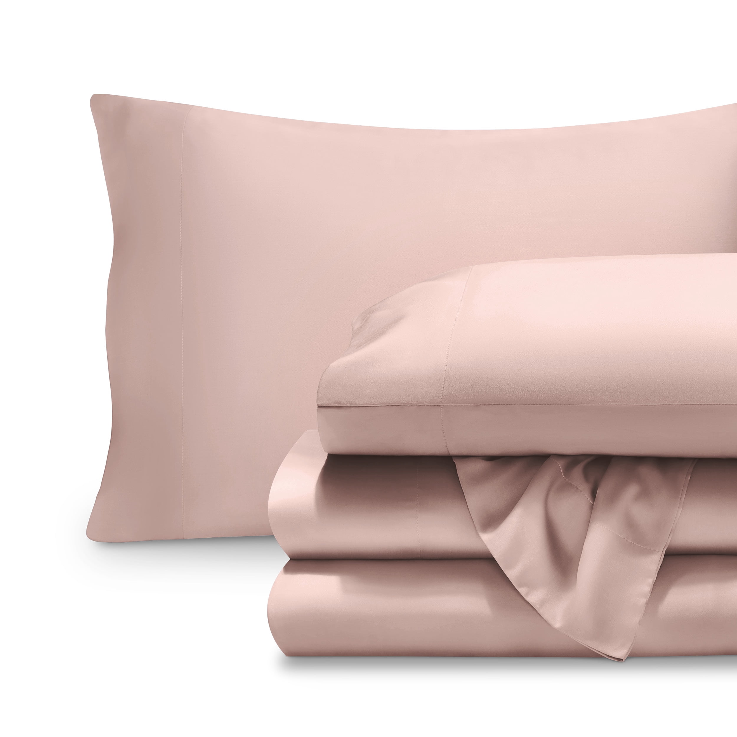 Bare Home TENCEL™ Sheet Set - Lyocell derived from Eucalyptus - Twin XL, Blush