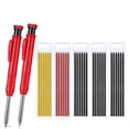 thumbnail image 1 of Graflsoa Durable Woodworking Pencil Set with Sharpener - 2 Pencils & 5 Refill Boxes for Construction, Brickwork, and Marking on Tough Surfaces, 1 of 6