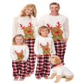 thumbnail image 1 of EIMELI Matching Family Christmas Pajamas Cute Deer Tops and Classic Plaid Pants Simple Color Collocation, 1 of 7
