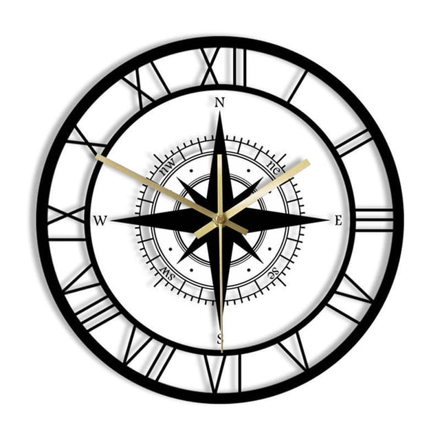 Led Wall Lights,Led Wall Art Led Lights Transparent Wall Clock Wind Rose Compass Direction Chart Nautical Acrylic Clock Decorative Wall Clock Led Wall Clock,Led Clock Wall,Led Lights For