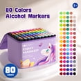 thumbnail image 4 of 80 Colors Alcohol Markers Set for Kids & Adults Dual Tips Blender Art Markers for Drawing Paint Markers Pen with Carry Case, 4 of 6