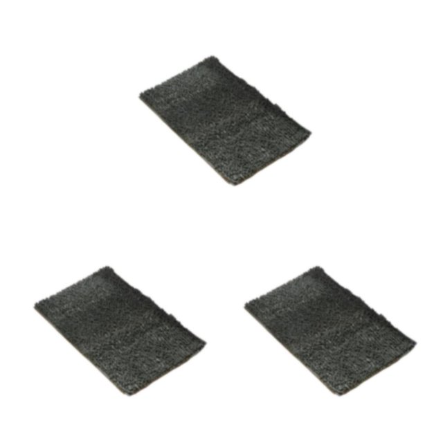 relayinert 1/2/3/5 Exquisite Crafted Carpet Quick-drying Strong Grip No Shedding Absorbent Deep Grey 40cm*60cm 3PCS