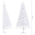 thumbnail image 4 of vidaXL Corner Artificial Christmas Tree White 180 cm PVC, 4 of 5