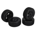 thumbnail image 4 of 1/16 Scale RC Car Tires, 4Pcs Strong Cushioning Replacement RC Tires  For Remote Control Model, 4 of 8