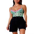 thumbnail image 4 of Women Lace Velvet Camisole Thin Straps Bodycon Camis Tops, 4 of 6