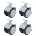 thumbnail image 2 of ANGGREK Rubber Caster Wheel,4Pcs Caster 4 Hole Top Plate Rubber Brake Wheel Replacement Swivel Chair Furniture Accessories,Top Plate Casters, 2 of 8