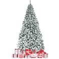 thumbnail image 1 of Patiojoy 9ft Snow Flocked Christmas Tree 1498 Premium Hinged Tips  Artificial Unlit Tree, 1 of 10
