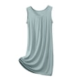 thumbnail image 1 of Diufon Robe de Pyjama pour Femme Été Mince Respirante Sans Manches Col Ras du Cou Chemises de Nuit Décontractées Amples Vêtements de Nuit pour la Maison, 1 of 6