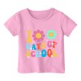 thumbnail image 1 of FhsagQ le 7 Juillet Garçon et Fille Mode Décontractée Imprimé Col Rond Ample Manche Courte T-Shirt Haut Fille Printemps le 7 Juillet T-Shirts Taille 6-9 Mois Printemps 8-9 Ans, 1 of 4