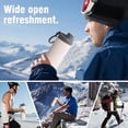 thumbnail image 4 of Stainless Steel Insulated Cup, Usavan Portable Large Capacity Sports Water Bottle, 5-Layer Insulation Leak-Proof Direct-Sip Handheld Water Bottle for Commute Outdoor Activities, 4 of 6