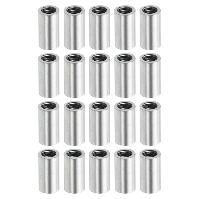 Unique Bargains Écrou d'Accouplement Rond M4x0.7mm 10mm Manchon Fileté Tige de Connecteur Barre Tige Tube 20 Pack
