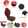 thumbnail image 3 of Mini Waffle Maker, Round Waffle Maker, Waffle Machine, Mini Individual Waffle Maker Small Waffle Maker Waffle Maker With Non-stick Coating For Childre, 3 of 4