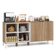 thumbnail image 1 of Costway Buffet Bahut de 63 Pouces Armoire de Rangement de Cuisine avec 4 Compartiments Tablette Ajustable, 1 of 10