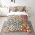 thumbnail image 2 of YST Patchwork Flowers Twin Bedding Set 7 Piece Moroccan Style Floral Bed In A Bag With Sheet Set Pillow Cover For Adults Colorful Bohemian Exotic Comforter Set Reversible Bed Set, 2 of 5