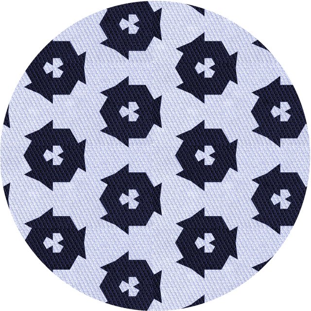 Ahgly Company Tapis Rond Lavable en Machine Intérieur Transitionnel Bleu Céleste, 8 Pieds Rond
