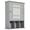 Grey, variant on kleankin Bathroom Mirror Cabinet, Wall Mount Medicine Cabinet w/ 3 Shelves