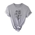 thumbnail image 1 of Pompotops T-shirt à Manches Courtes Imprimé pour Femmes, Mode, Hauts Décontractés Amples, Blouse, Hauts en Solde, 1 of 7