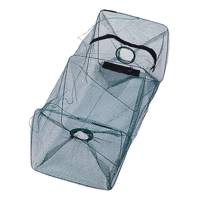 TIELUTT Piège à Poisson Portable Pliable et Filet à Homard Conception à Entrée 2 Voies pour Aventures de Pêche en Plein Air Bloc Réfrigérant Montages pour Flétan Ventilateur à Glace pour Doré Sac à Glace