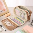thumbnail image 1 of Boovnll Trousse à Crayons, Grande Capacité Portable Multi-Couches, Trousse à Crayons avec Fermeture Éclair pour Maison, Bureau, Rangement, Trousse à Crayons, 1 of 8