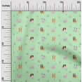thumbnail image 1 of oneOone Georgette Viscose Fabric Grass & Puppies Dog Printed Craft Fabric BTY 42 Inch Wide, 1 of 4