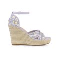 thumbnail image 3 of BLISSFUL STEP Sandales Compensées Espadrilles à Talon Compensé pour Femmes Violet Jaune 7, 3 of 7