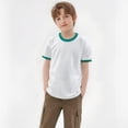 thumbnail image 2 of WEIYLL T-Shirts pour Garçons Patchwork Coloré Manches Courtes Col Rond Vêtements pour Enfants de 3-4 Ans, 2 of 9