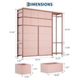 thumbnail image 2 of Organisateur de Garde-Robe en Tissu à 16 Tiroirs, Étagère de Rangement Autoportante pour Placard avec 2 Tablettes et Tringle, 2 of 6