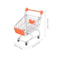 thumbnail image 4 of 1pc Mini Shopping Cart Children Pretend Play Toy Iron Makeup Storage Grocery Cart Trolley with Electroplating (Random Color), 4 of 9