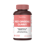 NutriElite Red Ginseng Gummies with Vitamin C, Immune Support Supplement, Antioxidant Formula, 90 Gummies