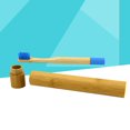 thumbnail image 3 of MesaSe Natural Bamboo Toothbrush Biodegradable Wooden Eco-friendly Toothbrush with Bamboo Storage Tube(Blue), 3 of 10