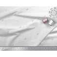 thumbnail image 2 of Soimoi White Poly Georgette Fabric Flower Buds & Dots Decor Fabric Printed Yard 52 Inch Wide, 2 of 5