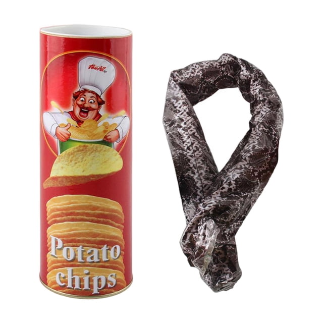 pitrice Scary Potato Chip Trick Surprise Everyone With Sneaky Snake Toy Jokes Prank Trick Spring Snake Funny A684