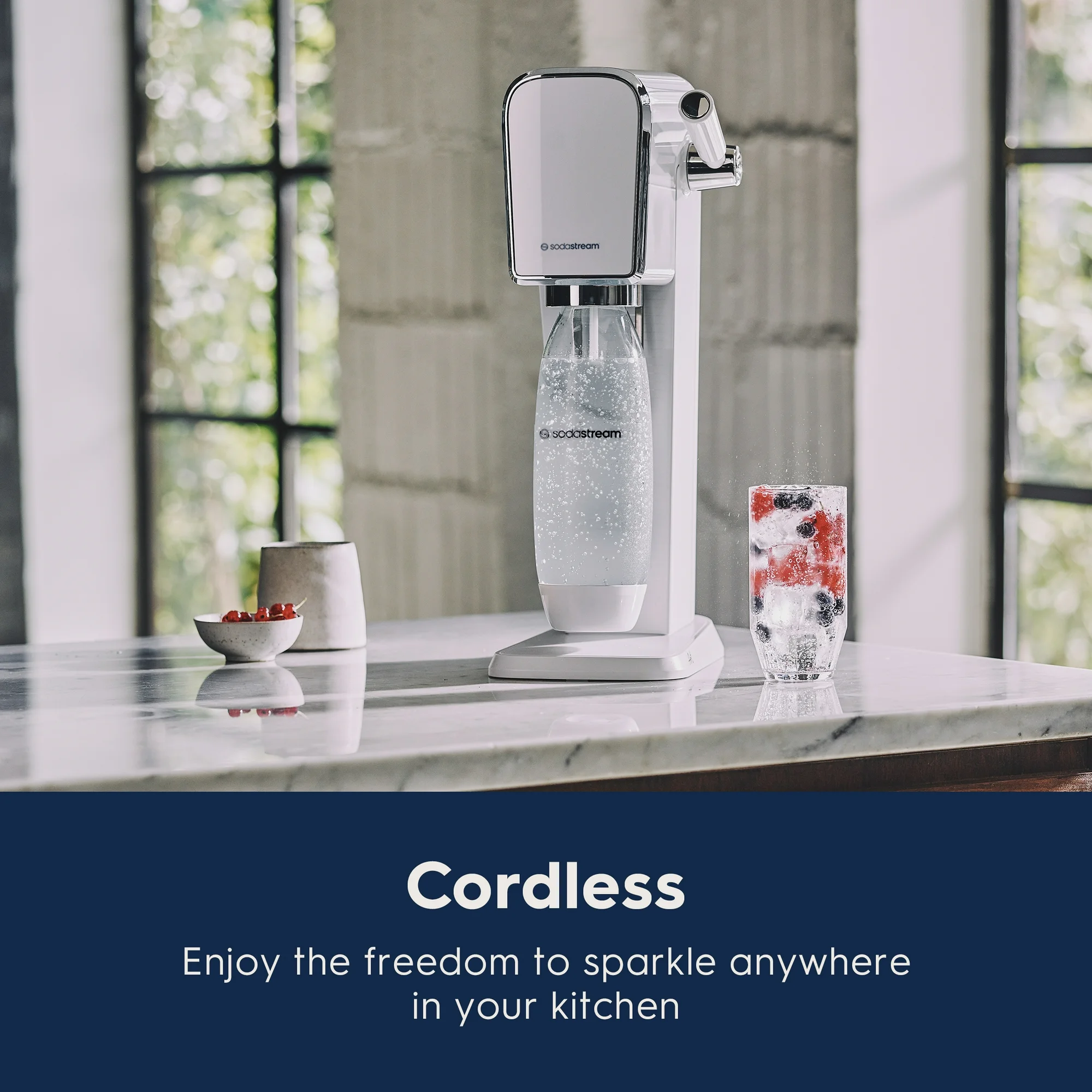 Sodastream Art (White) Sparkling Water Maker with CO2 and
