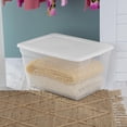 thumbnail image 3 of Boîte de rangement Sterilite de 55 litres, bac de rangement en plastique transparent avec couvercle à enclenche , blanc, 3 of 6