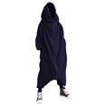thumbnail image 4 of Men‘s Personality Dark Style Full Body Zipper Long Hooded Sweater Jacket, 4 of 6
