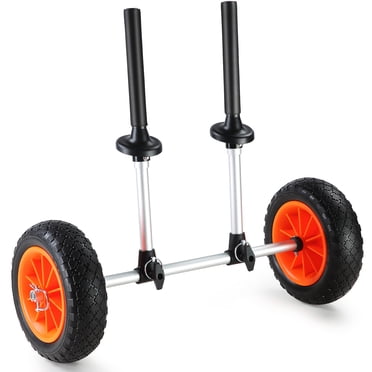 VEVOR Chariot de Kayak Robuste, Capacité de Charge de 280 Lb, Chariot de Canot Détachable avec Pneus Pleins de 10 Pieds', Largeur Ajustable et Protection contre la Mousse Supérieure, pour Kayaks avec Trous de Drainage de 2,54 mm et Plus