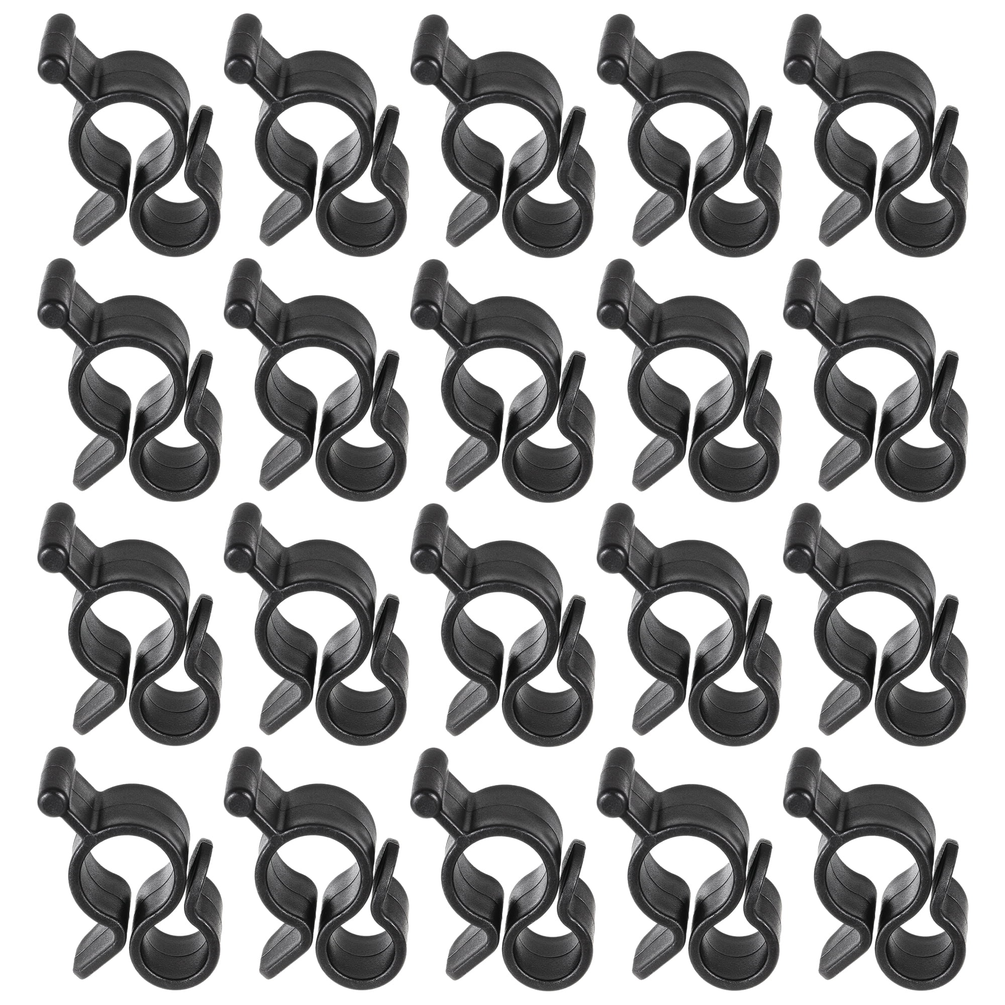 Thinsony 20x Black Awning Hooks For Wide Applications And Compatibility Easy To Piping Strip Hooks Versatile black 1Set