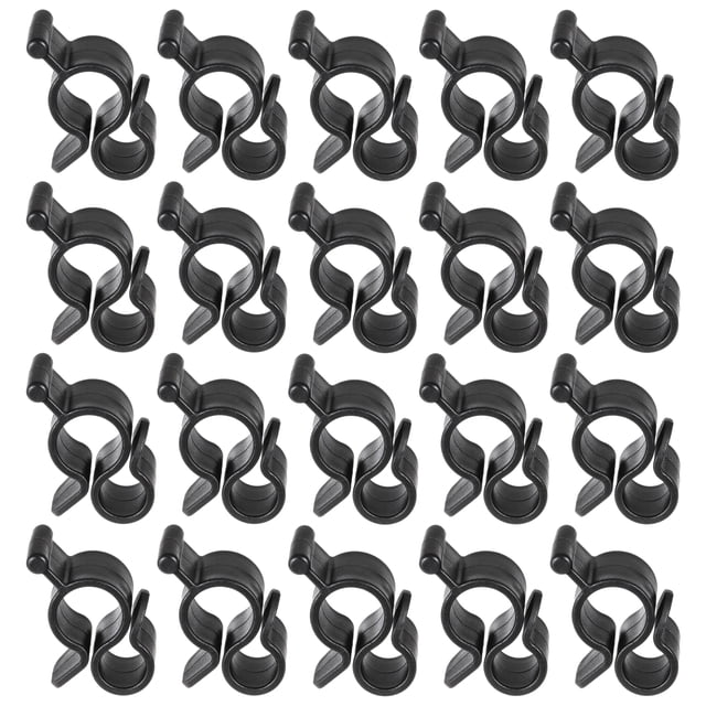 Thinsony 20x Black Awning Hooks For Wide Applications And Compatibility Easy To Piping Strip Hooks Versatile black 1Set