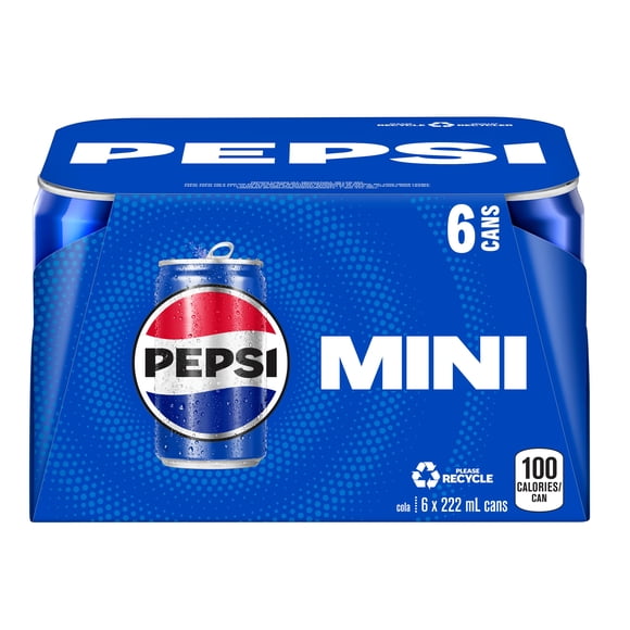 Pepsi Cola 6 x 222 ml, Mini Cans